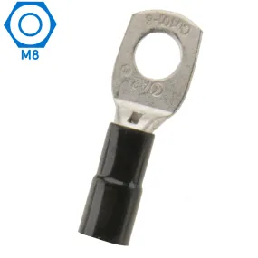 10mm2 M8 gesloten kabeloog geïsoleerd zwart (25x)