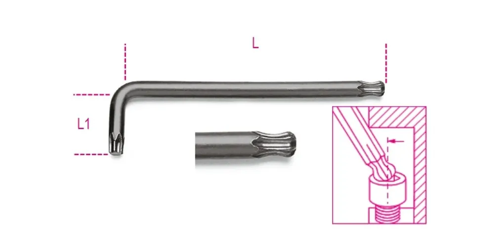 97BTX 45HAAKSE STIFTSLEUTELS KOGELKOP
