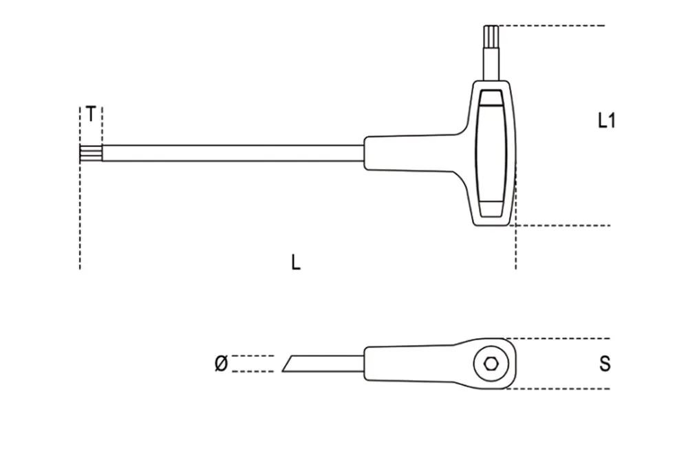 97TTXHS 45HAAKSE STIFTSLEUTELS TORX®