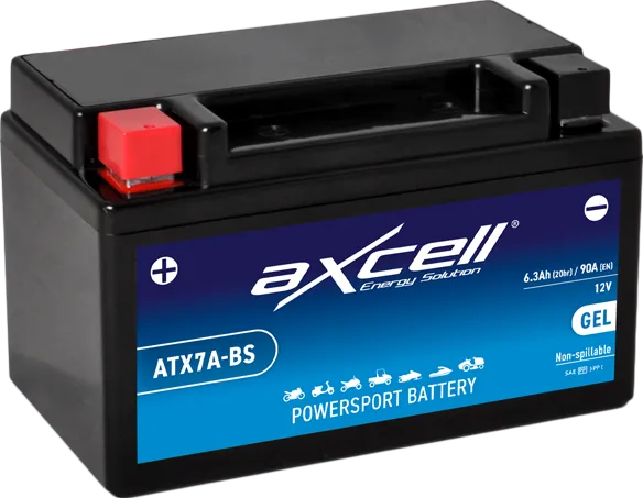 ACCU AXCELL ATX7ABS / YTX7ABS 12VOLT 6AH 150 X 90 X 95MM ONDERHOUDSVRIJ GEL