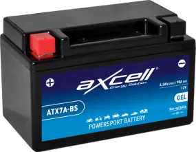 Accu Axcell ATX7A-BS / YTX7A-BS 12volt 6Ah 150 x 90 x 95mm Onderhoudsvrij GEL