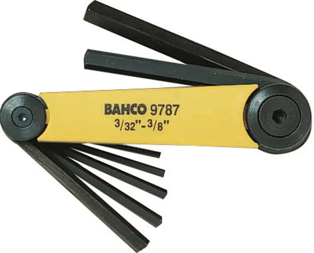 BAHCO HAAKSE ZESKANT STIFTSLEUTELSET, 7DELIG, INCH MATEN.