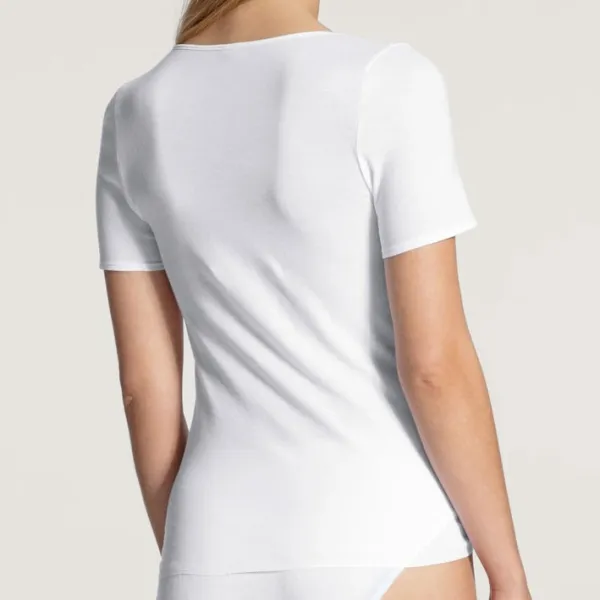 Calida katoenen ondershirt met broderie 14451