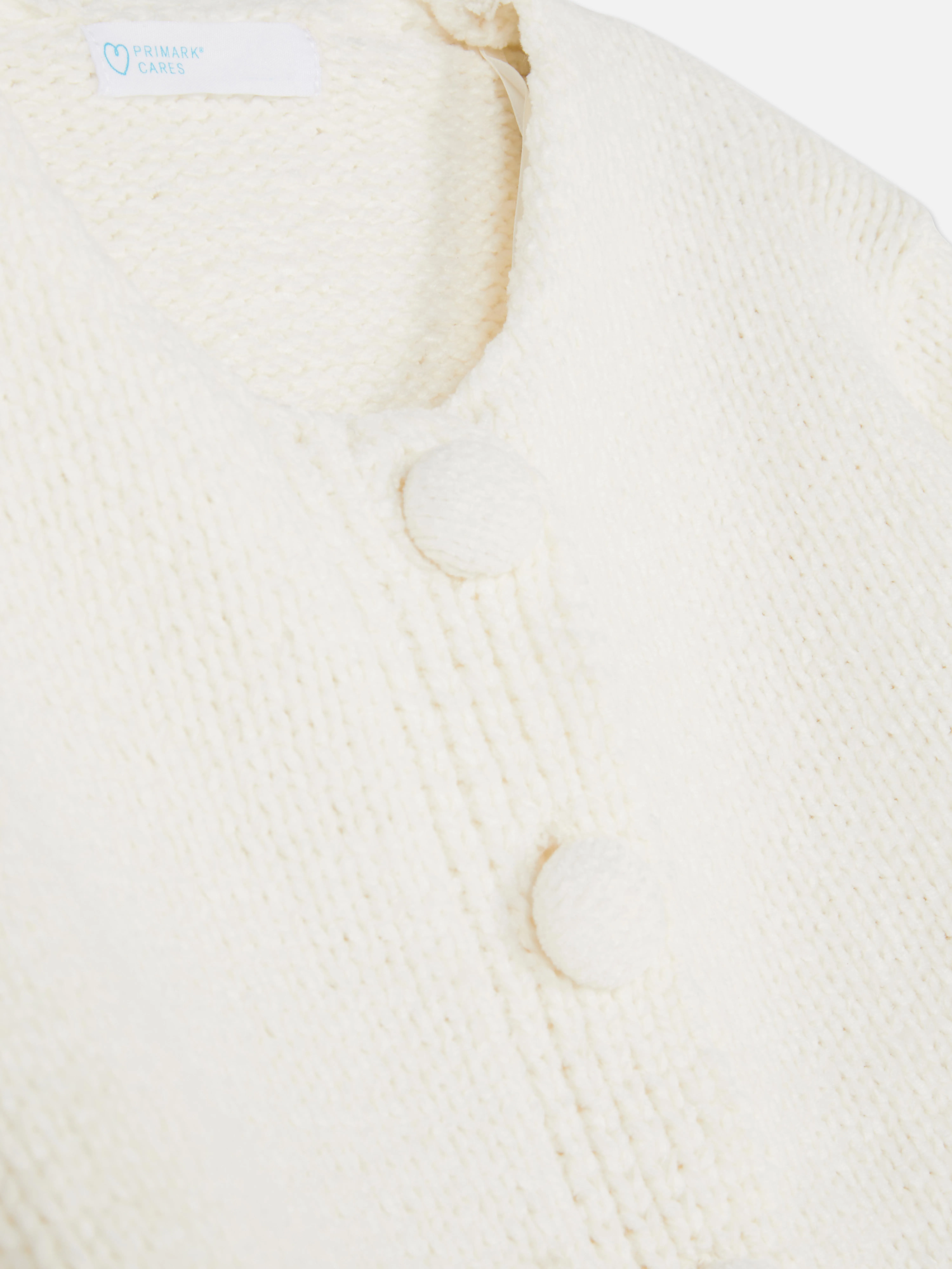Chenille vest met ronde hals