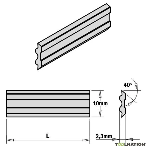 CMT 795.610.10 Tersa systeem mes HPS 610x10x2,3