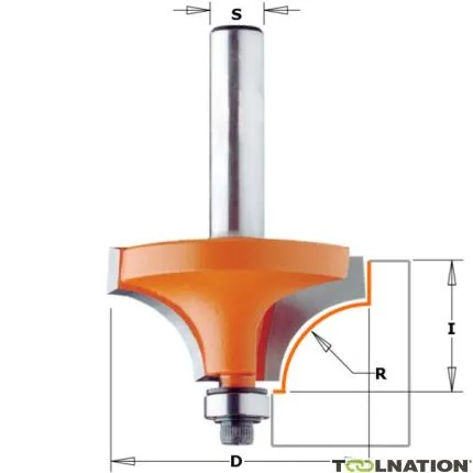 CMT 939.254.11 Holle Radiusfrees met opstaande kant 6,35mm