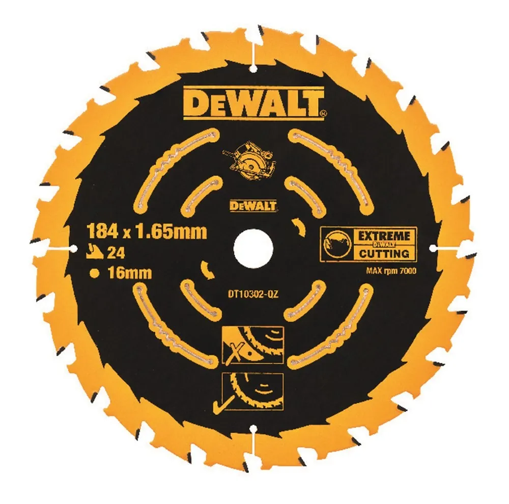 DEWALT ZAAGBLAD 184MM 24T DT10302QZ