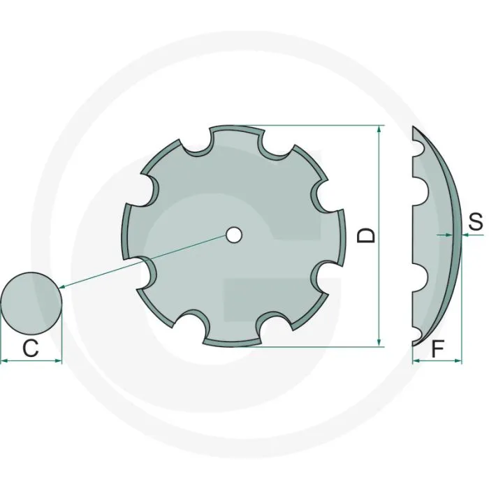 EGGESCHIJF GETAND, Ø: 610 X 6 MM  10 TANDEN