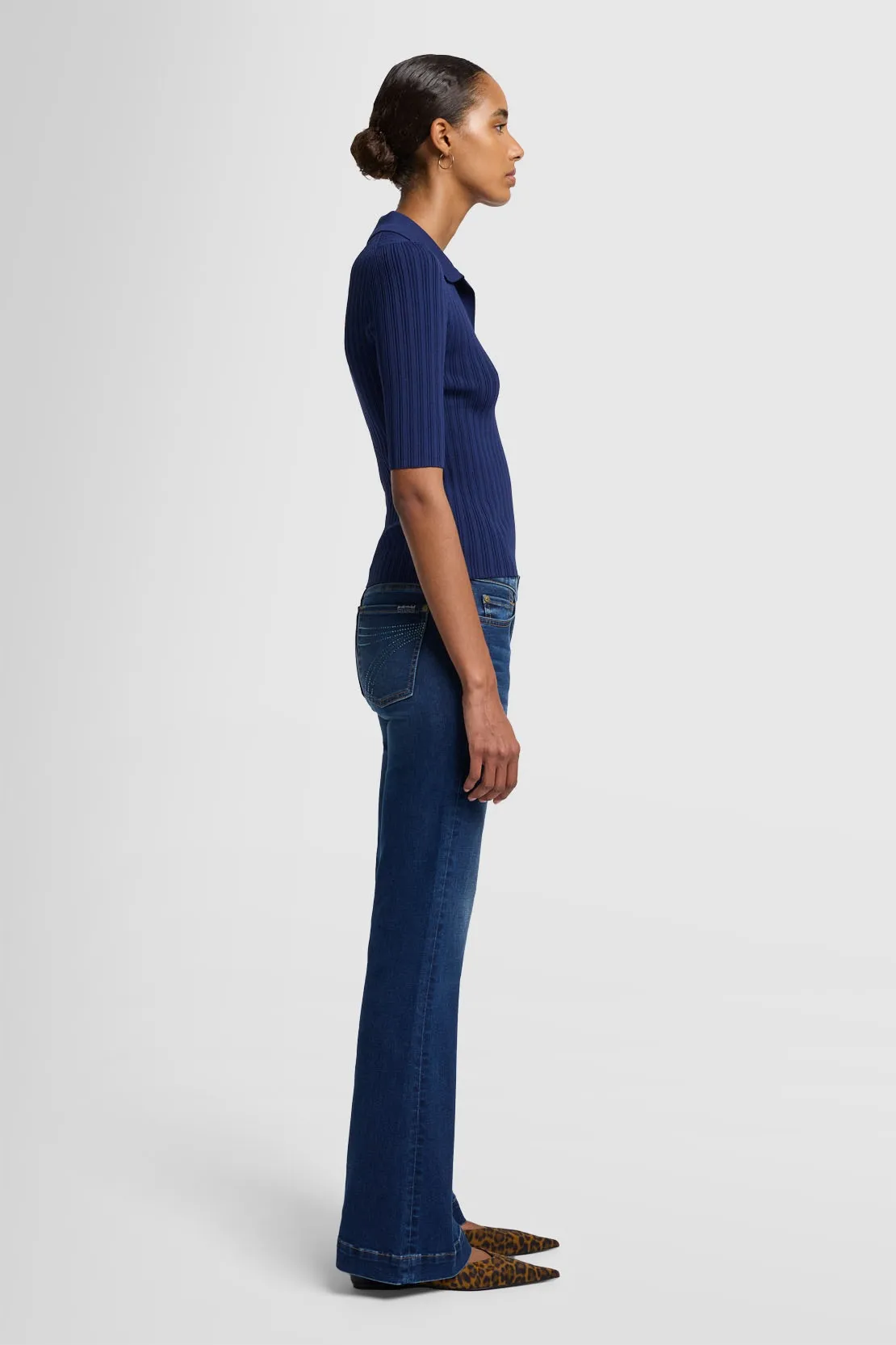   ELBOW SLEEVES HENLEY RIB INKWELL 