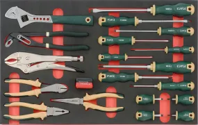 FORCE F2208 Schroevendraaier & Tangenset 20 delig Foam