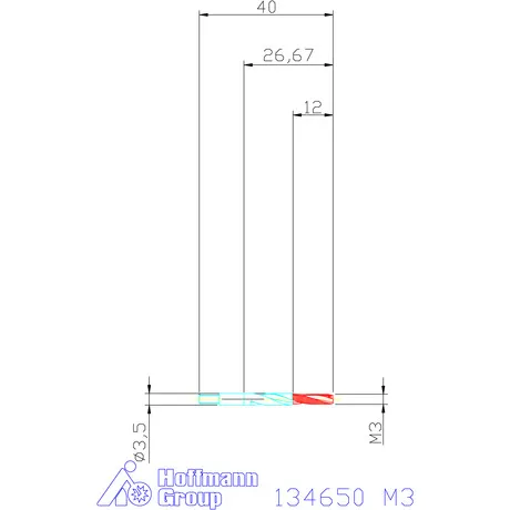 GARANT Machinetap kort, ongecoat, M: M3