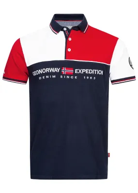 Geographical Norway Heren Poloshirt met logoborduursel marineblauw