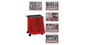 Gereedschapswagen rood mini master set 10 laden Teng Tools