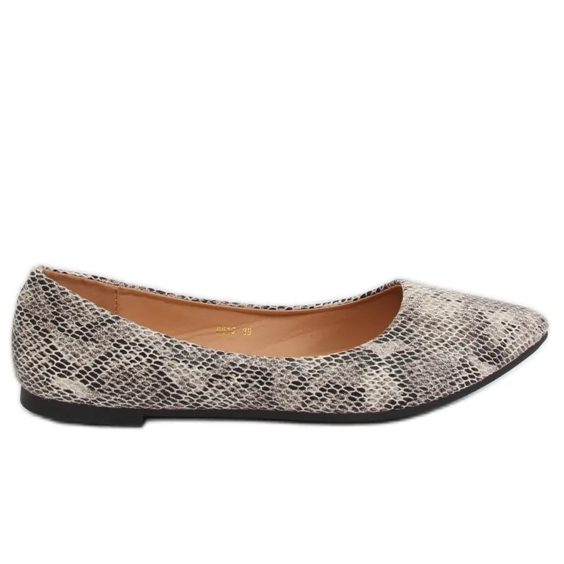 Grijze damesballerina's HH16 Snake veelkleurig