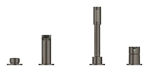 GROHE LINEARE NEW 4GATS BADRANDCOMBINATIE HARD GRAPHITE GEBORSTELD