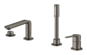 Grohe Lineare New 4-gats Badrandcombinatie hard graphite geborsteld