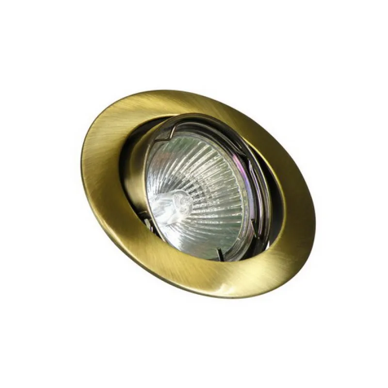 Inbouwspot kantelbaar diameter 82mm voor 50mm lamp Brons
