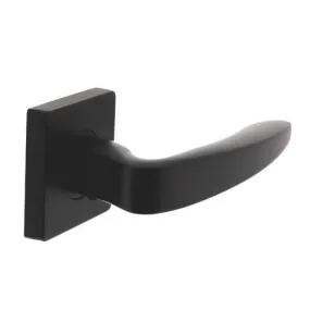 Intersteel deurkruk Zeus op vierkant rozet mat zwart