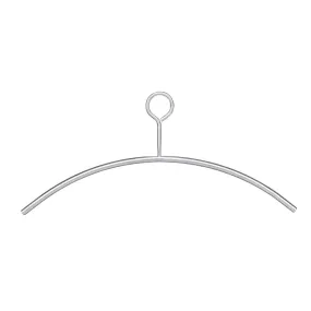 Intersteel kledinghanger - dicht oog - RVS geborsteld