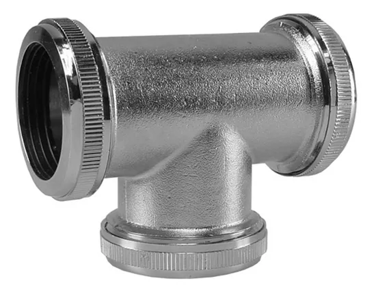 KOPPEL TSTUK TBV VLOERBUIS CHROOM 32MM