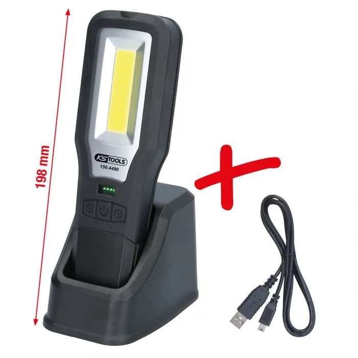 KS Tools 150.4490 Mobiele werkplaatslamp, knikbaar, 550 lumen