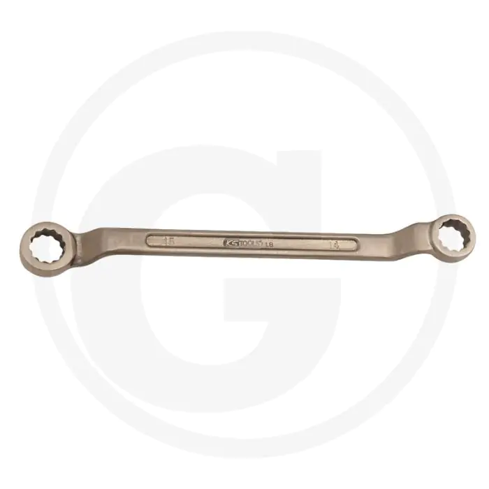 Ks tools bronze doppelringschlüssel gekröpft 22x24mm - vonkvrij, 75° gekröpft