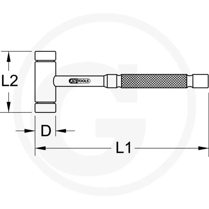 Ks tools bronze+ maschinistenhammer, 800g, amerik. form, funkenfrei, 950g