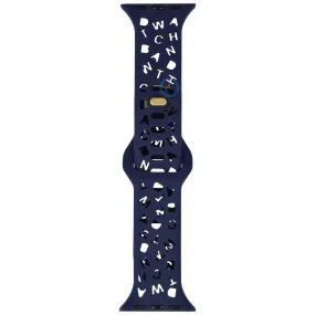 Letter siliconen bandje - Apple Watch 41mm - Donkerblauw
