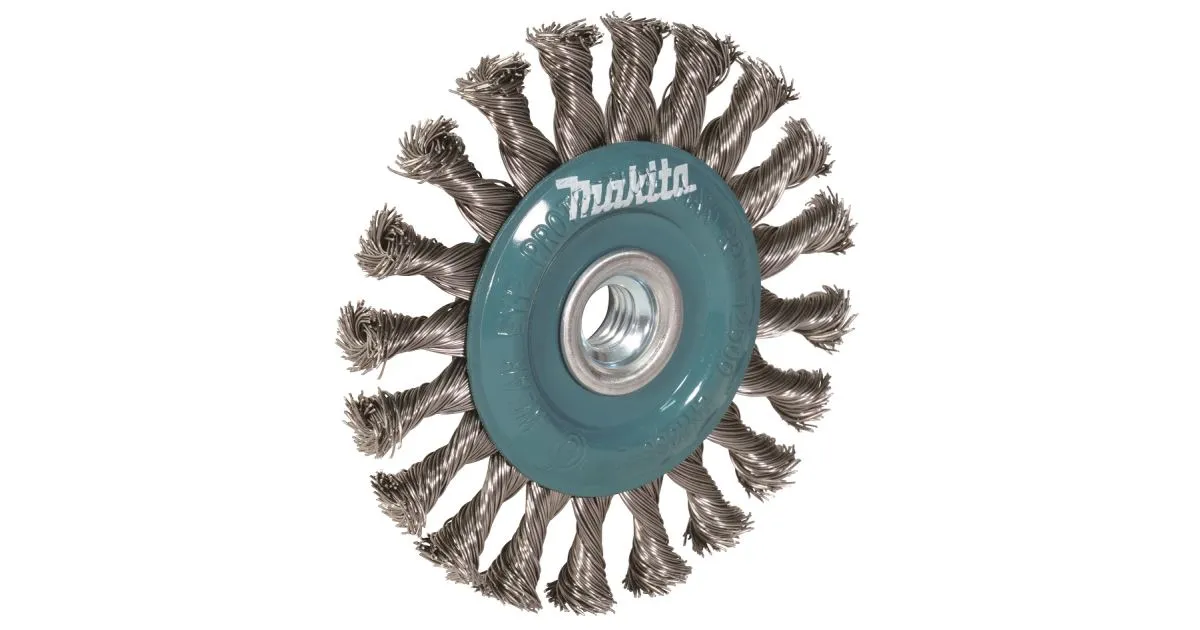 MAKITA SCHIJFBORSTEL 125 MM, RVS GEVLOCHTEN DRAAD 0,5 MM D77540