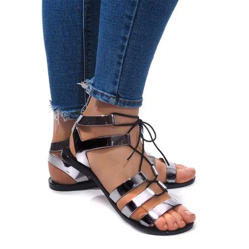 MELISKI PT9126 ZWARTE SANDALEN