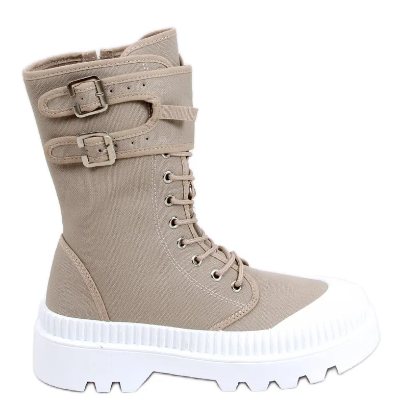 PA1 Pym Khaki enkelsneakers beige