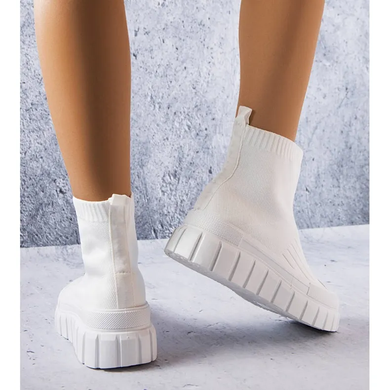 PA1 Searlait witte sokkensneakers