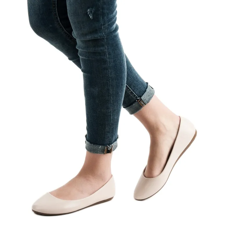 Renda Klassieke ballerina's beige