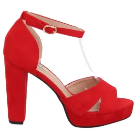Rode 9R12 Rode plateausandalen rood