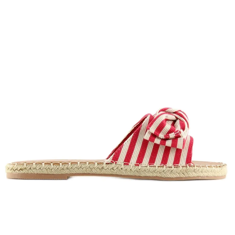 RODE ESPADRILLESPANTOFFELS LL133P ROOD