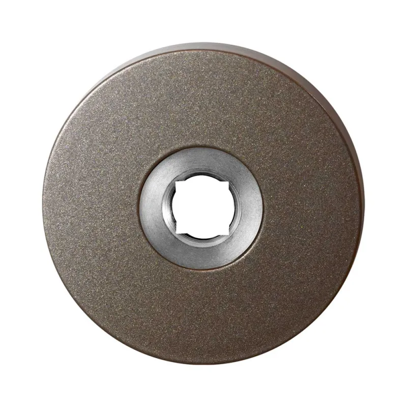 Ronde click rozet 50x8mm links/ rechts Mocca blend