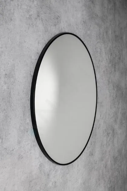 SAPHO AROWANA  SPIEGEL, DIAMETER 80 CM, MAT ZWART AWB080
