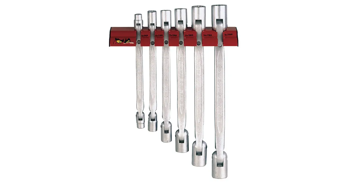 SET FLEXSLEUTELS 6DLG OP MUURREK TENG TOOLS