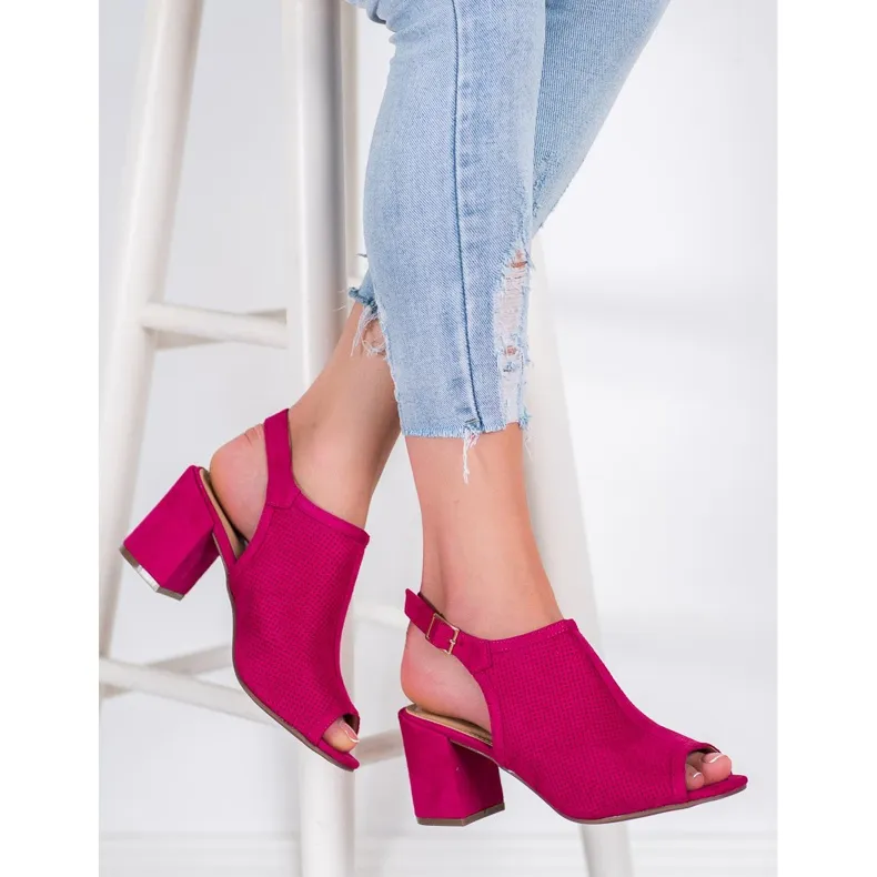 SHELOVET Klassieke gesloten sandalen roze