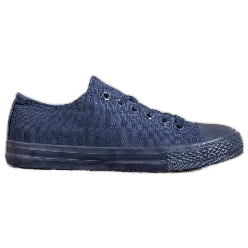 SHELOVET Marineblauwe textielsneakers