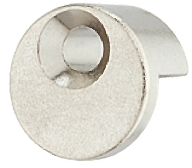 Spiegelhouder, rond, met rubberbeschermlaag