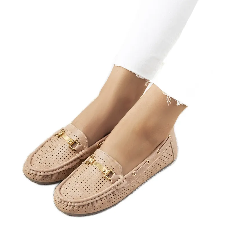 Townley roze damesloafers beige