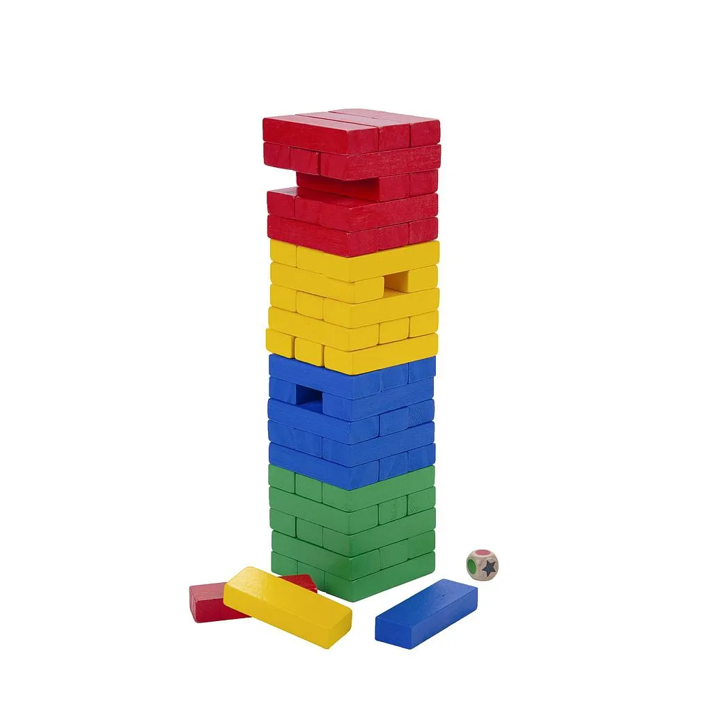 Tuimeltoren Hout 4 kleuren