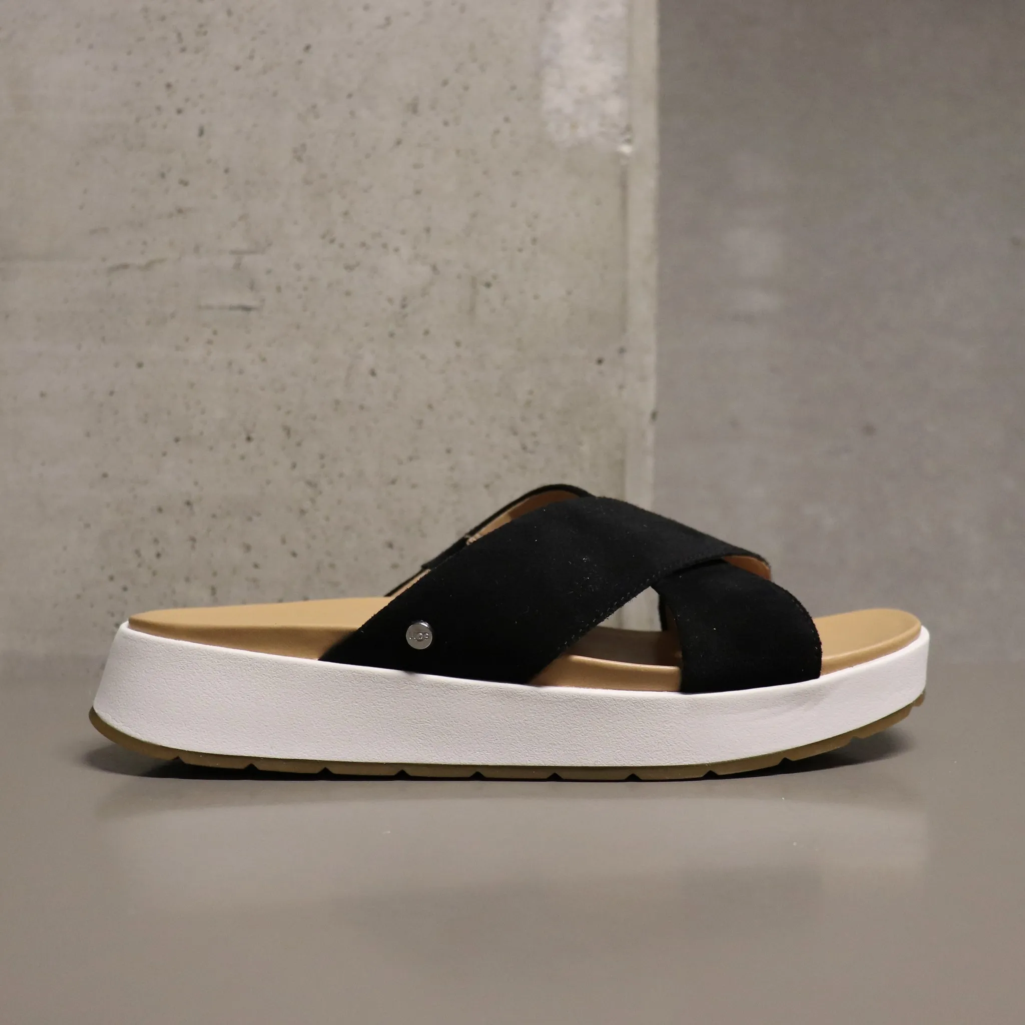 UGG Emily Dames Sandale Black Suede