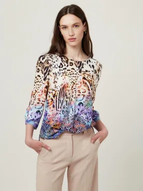 Uta Raasch Blouse met ronde hals