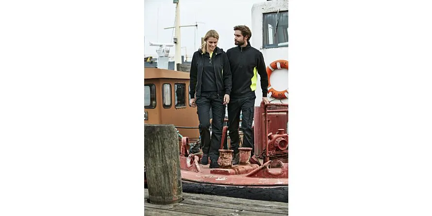Wera poloshirt, dames, zwart/grijs.