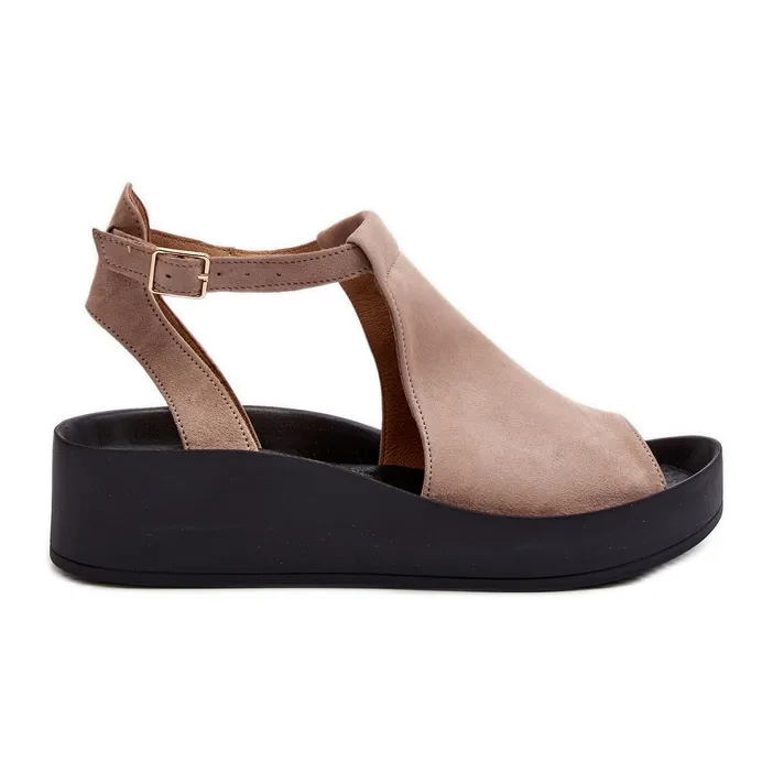 Zazoo 2914 damessandalen suède beige