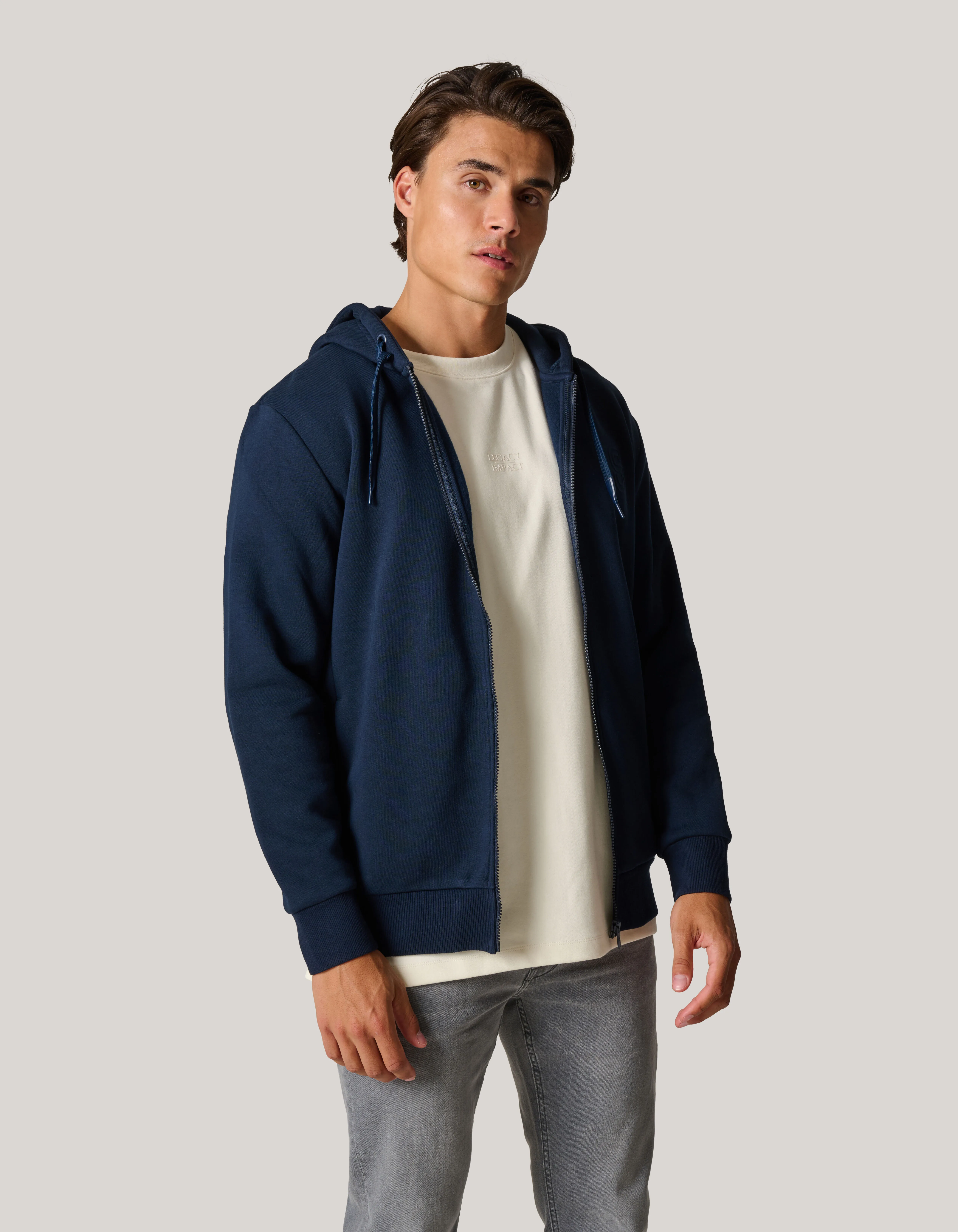 Zipper Hoodie Donkerblauw